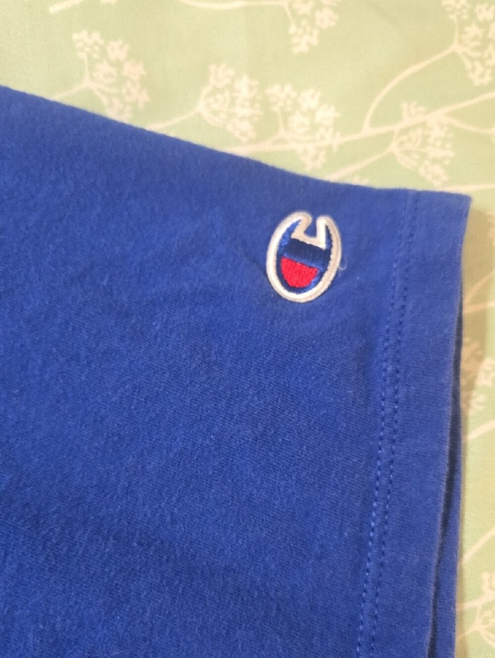 Champion Unisex Royal Blue Logo Short Sleeve Tee - Picture 3 of 4